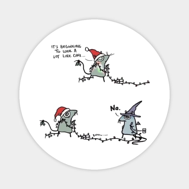 mouse on christmas day Magnet by hot_issue